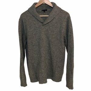J. Crew Men's Cowl Neck Lambswool Sweater Grey/ Gray Size Medium